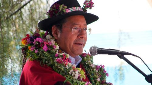 Presidente Arce Catacora entrega obras en Potosí y niega campaña electoral