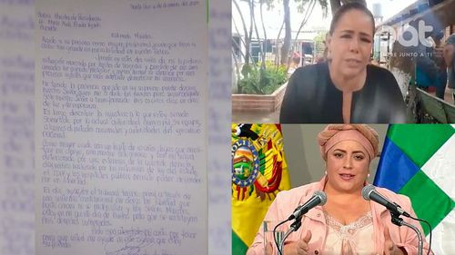 Angelica Sosa envía carta a la Ministra María Nela Prada solicitando ayuda por su libertad