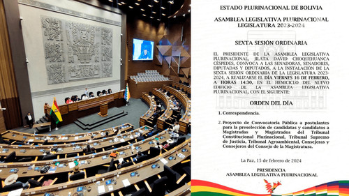 Legislativo tratará este viernes la convocatoria de preselección a elecciones judiciales
