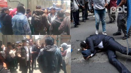 Enfrentamiento entre simpatizantes de Morales y Arce cerca de la Vicepresidencia 