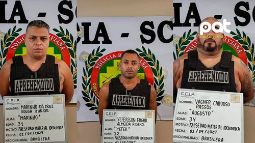  FELCC captura a tes brasileños con identidades falsas y presuntos vínculos con el PCC