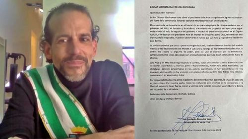 Luis Fernando Camacho: &quot;Bolivia está secuestrada por una dictadura&quot;