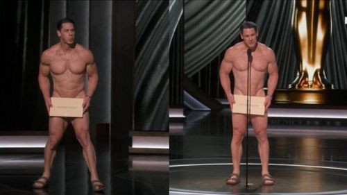 Momento surrealista en los Oscar: John Cena entrega sin ropa el premio al Mejor Vestuario