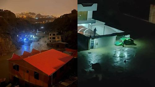 Se desborda un Río y una mazamorra inunda viviendas en Bajo Llojeta; vecinos señalan que hay heridos