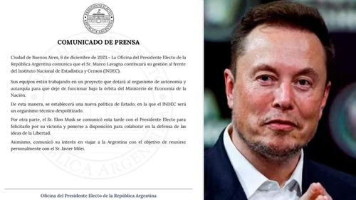Elon Musk expresa interés en invertir en Argentina y felicita a Javier Milei por su Victoria Presidencial