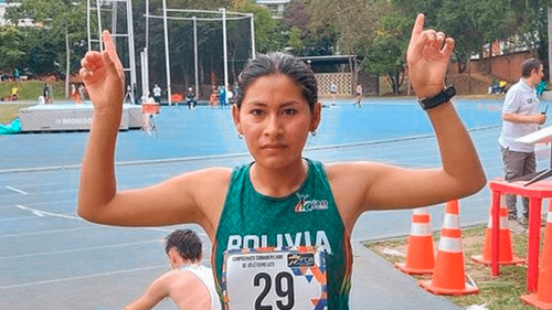 Inés Huallpa obtiene la primera medalla para Bolivia en el Sudamericano U23 de atletismo