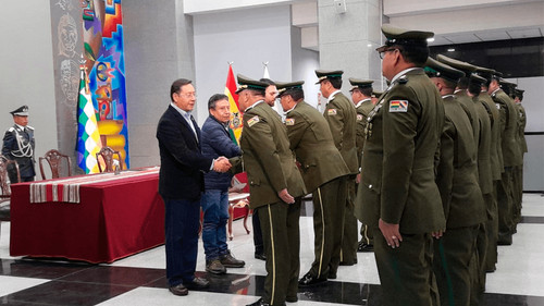 Arce da la bienvenida a un nuevo liderazgo en la Policía Boliviana