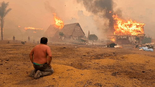 Incendio arrasa viviendas en Comunidad Nueva Generación