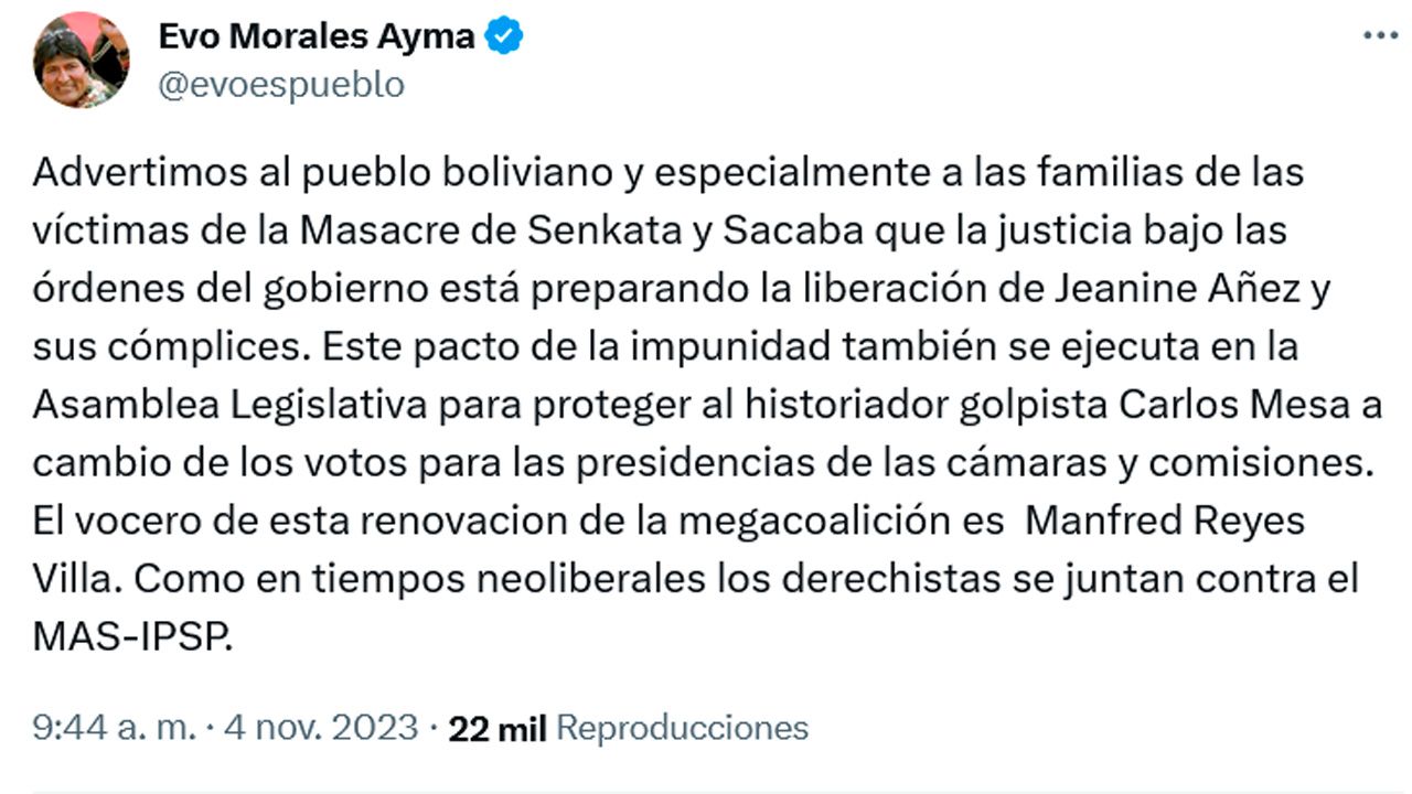 Morales denuncia plan de liberación de Jeanine Áñez.jpg